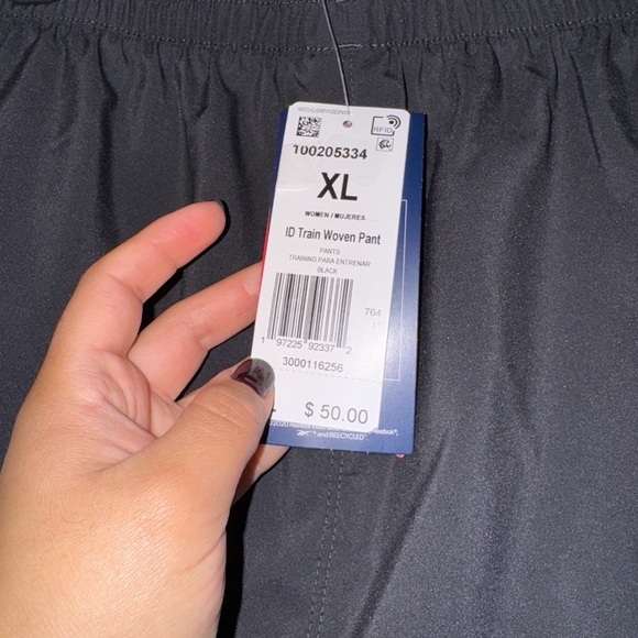 Women Reeboks Training Black Pants Xl - Picture 5 of 5